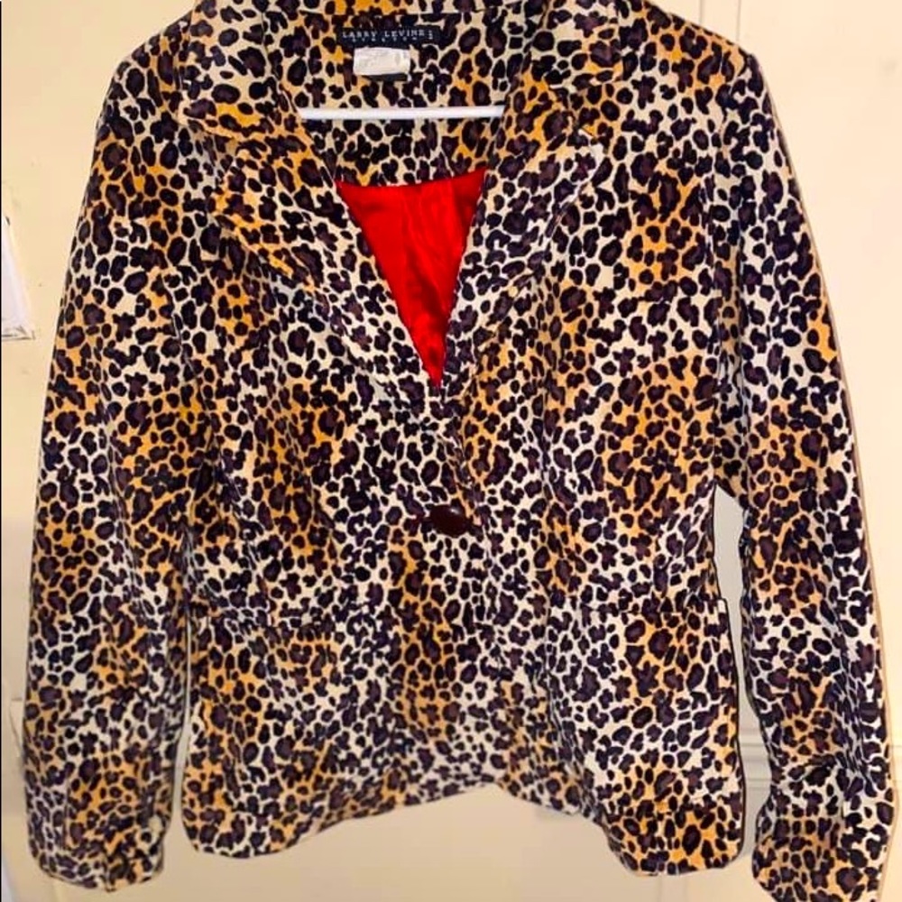Leopard print overcoat